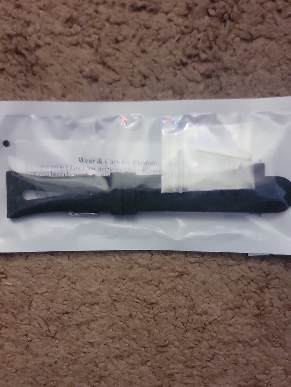 Black Silicone Watch Band Replacement
